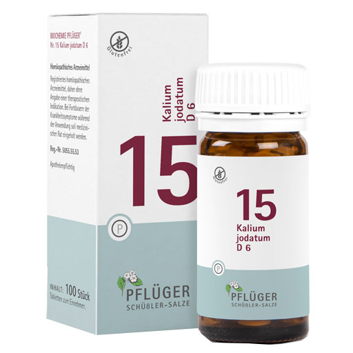 BIOCHEMIE Pflüger 15 Kalium jodatum D 6 Tabletten  100 St  Tabletten