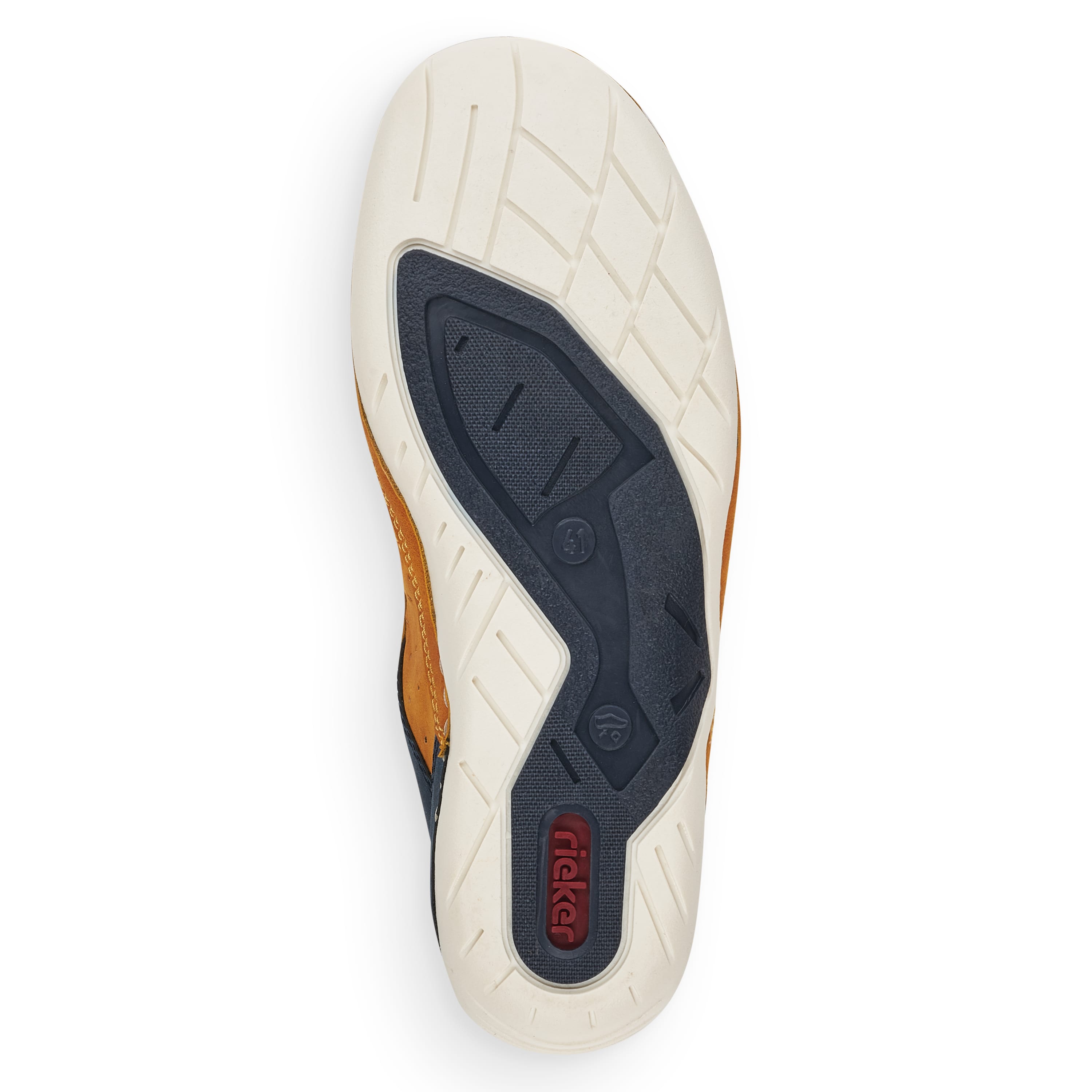 Rieker Herren Schnürschuhe goldgelb-königsblau
