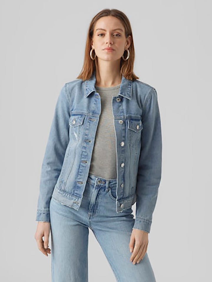 Vero Moda Jeansjacke in Hellblau günstig kaufen