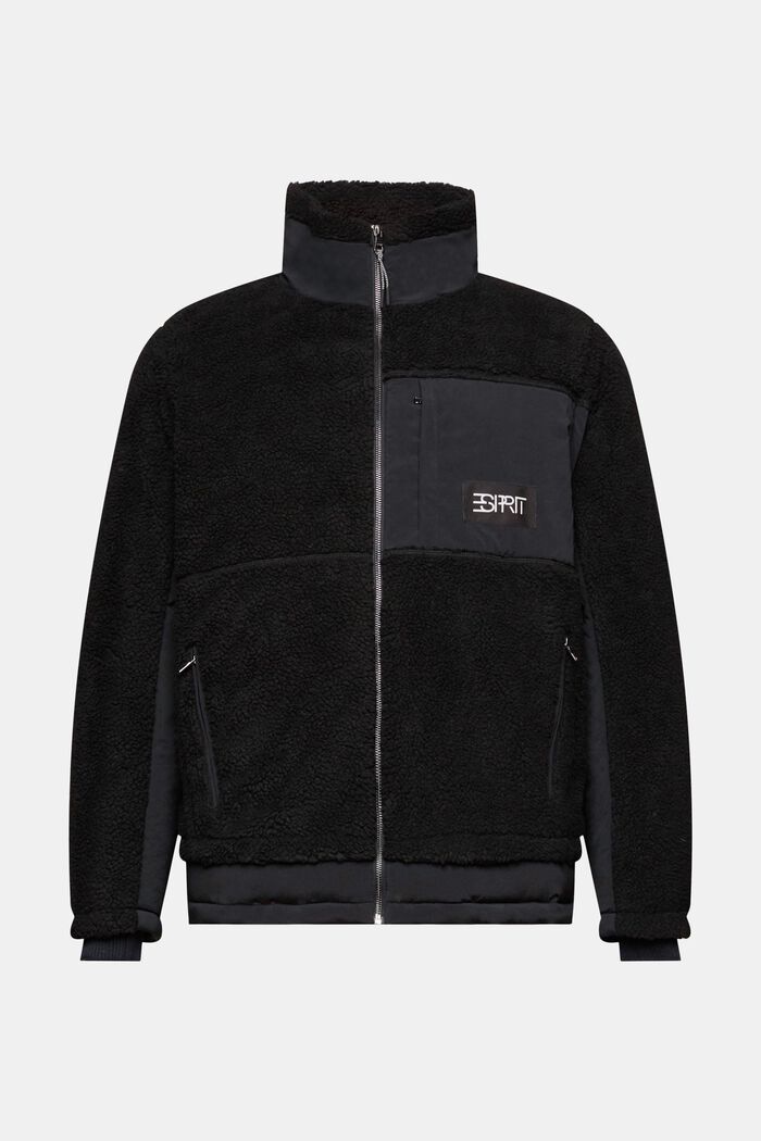 Sherpa-Jacke in abgenähtem Design