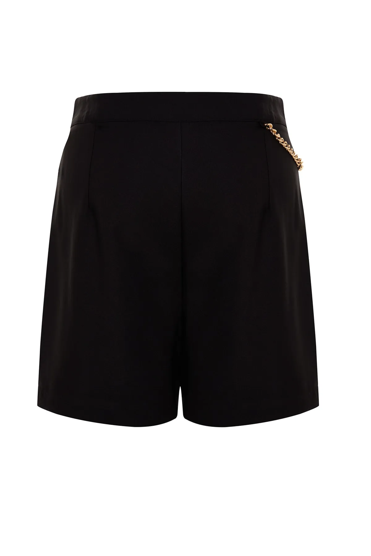 Trendyol Curve  Schwarzer Finike-Shortsrock mit hoher Taille und Bermuda TBBSS23AP00012