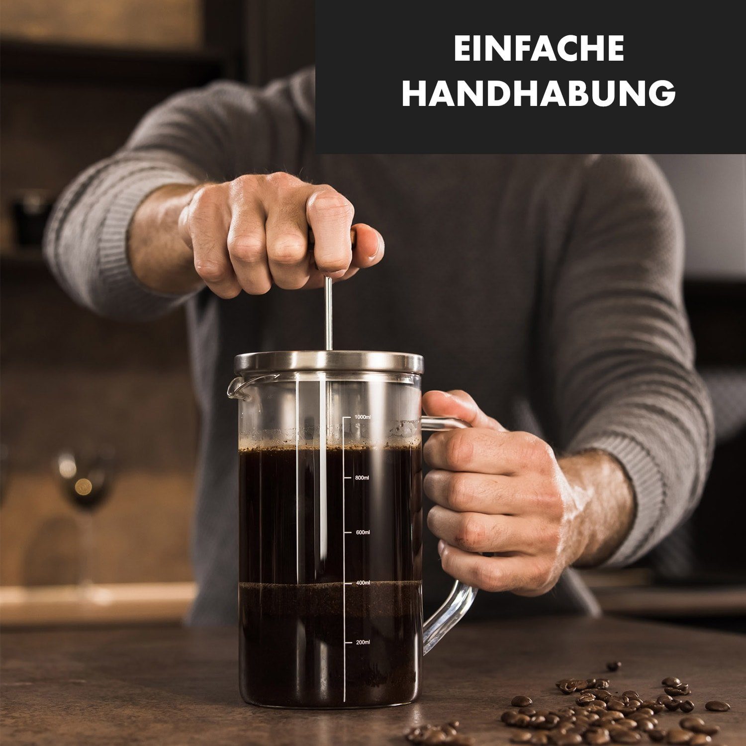 Klarstein French Press Kanne Glaswerk Ristretto