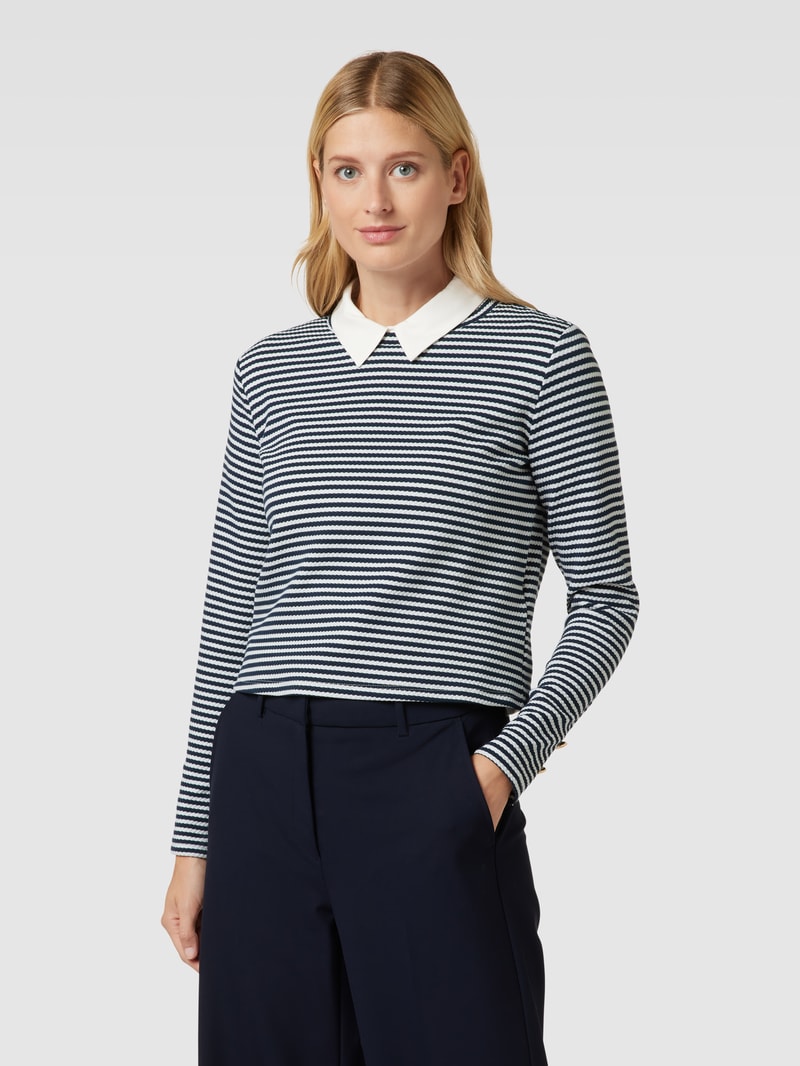Longsleeve mit Streifenmuster in offwhite