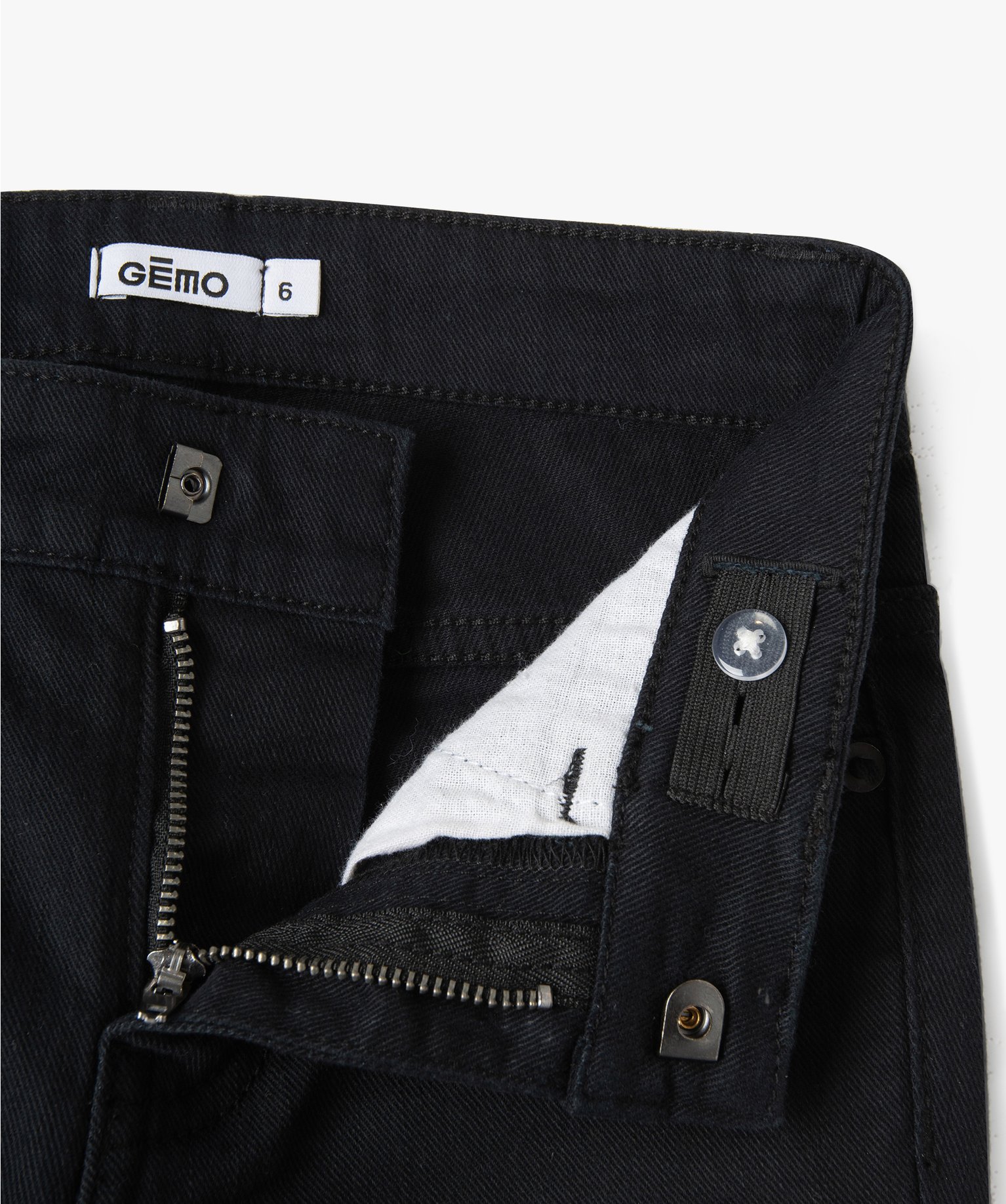 Pantalon Garçon uni coupe Slim extensible noir | GEMO