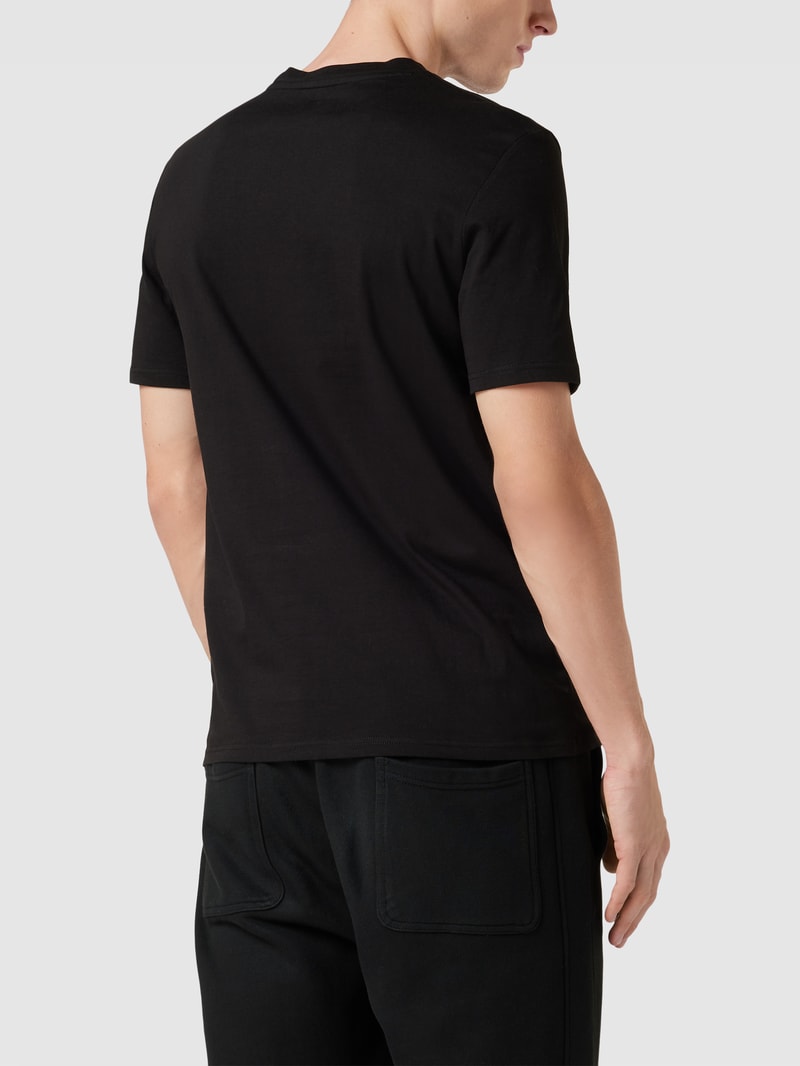 Regular Fit T-Shirt mit Label-Print im 2er-Pack in hellgrau