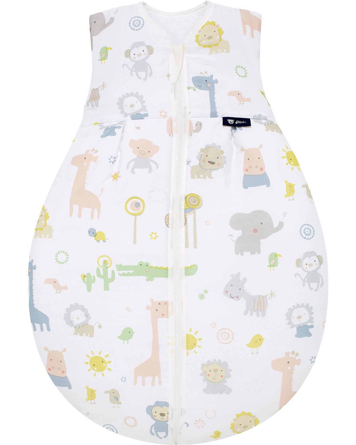 Sommer- Schlafsack Molton, Zootiere bunt von Alvi