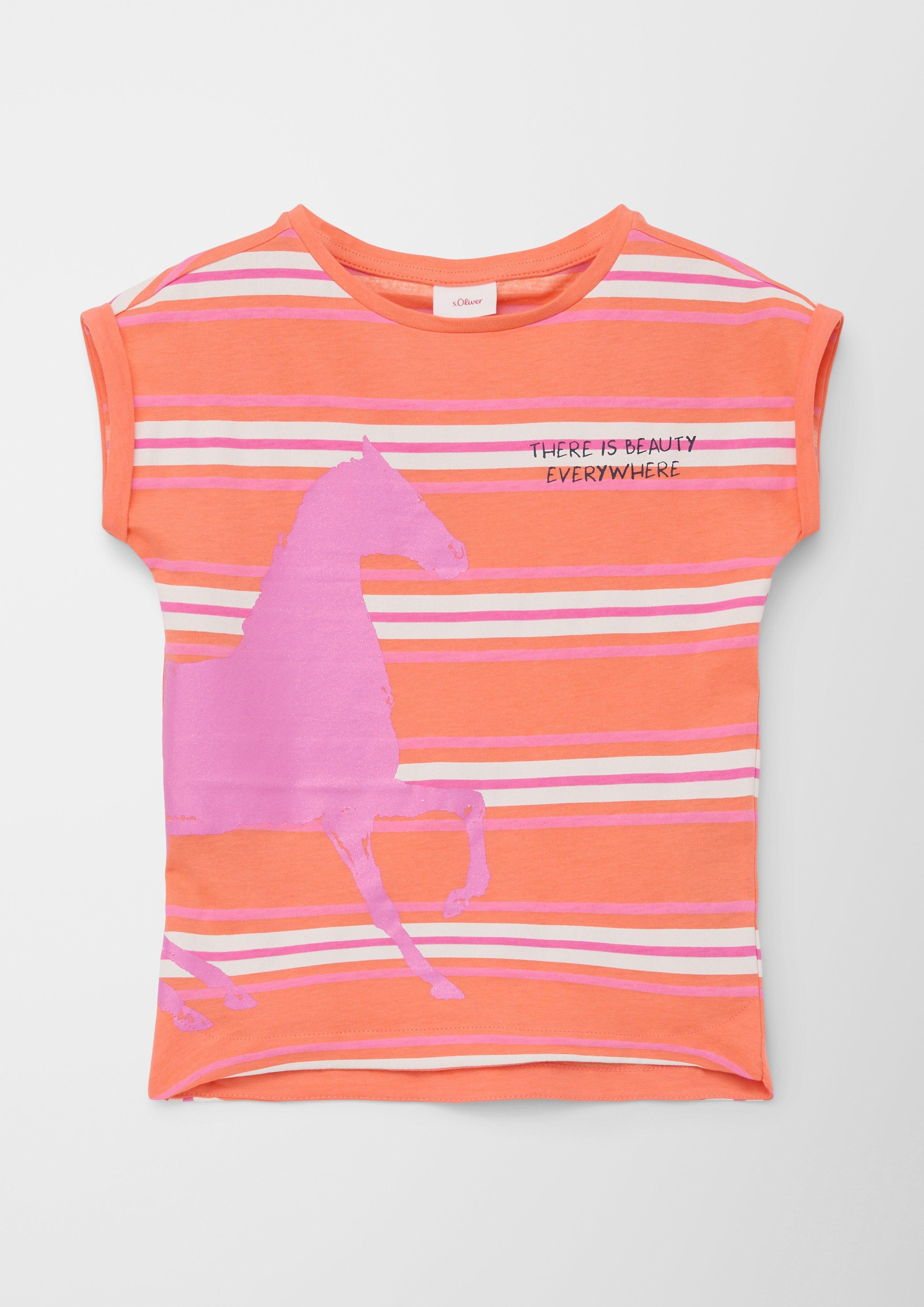 Streifenshirt mit Glitzer-Detail  2127419-20A6