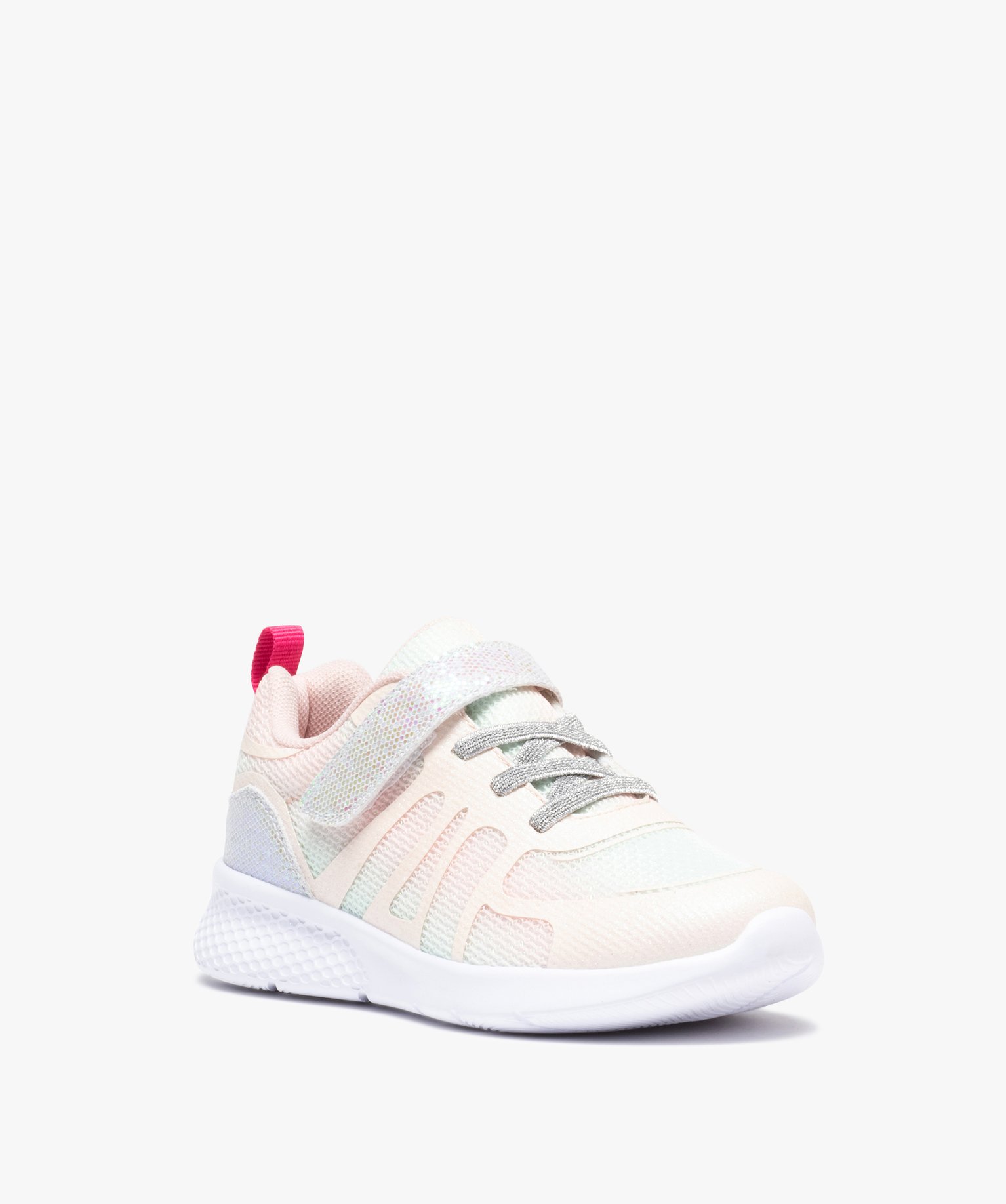 Baskets fille multicolores à paillettes style jogger multicolore | GEMO