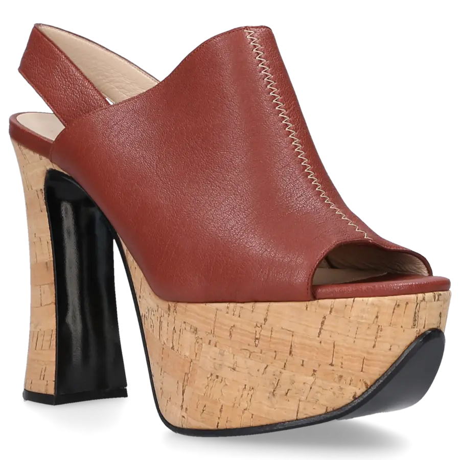 Chloé - Peeptoes ANGEL Kalbsleder braun - braun