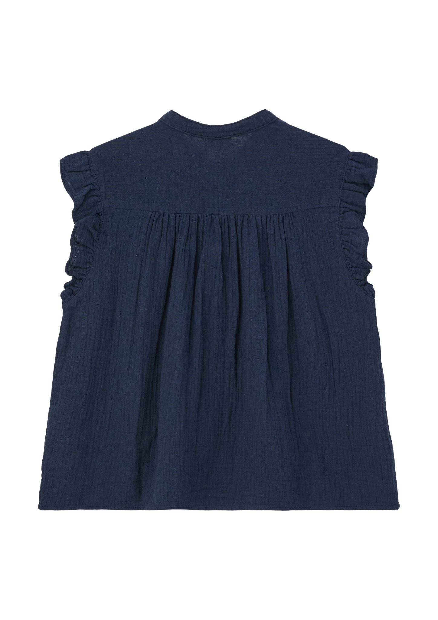s.Oliver Kurzarmbluse Bluse mit Struktur Raffung