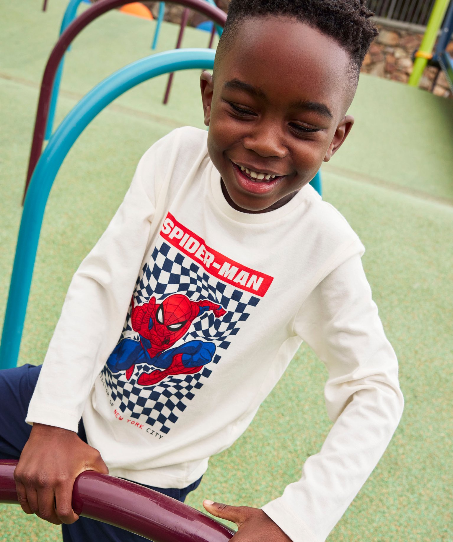 Tee-shirt Garçon à manches longues à motif Spiderman - Ma... ecru | GEMO