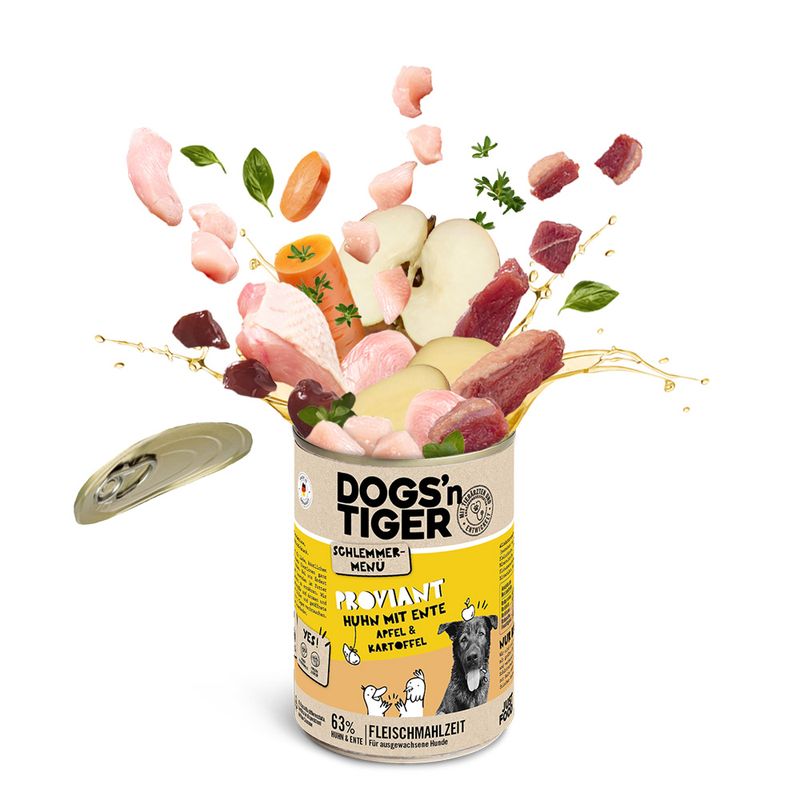 Sparpaket Dogs'n Tiger Schlemmermenü für Hunde 12 x 400 g