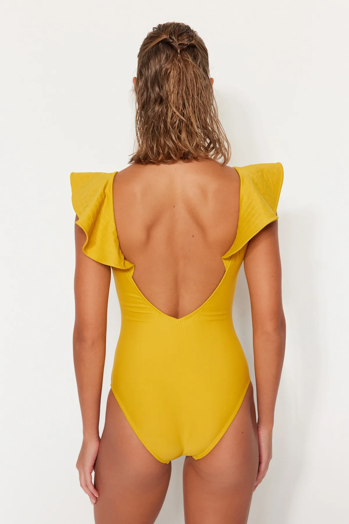 Trendyol Collection  Badeanzug - Gelb - Unifarben