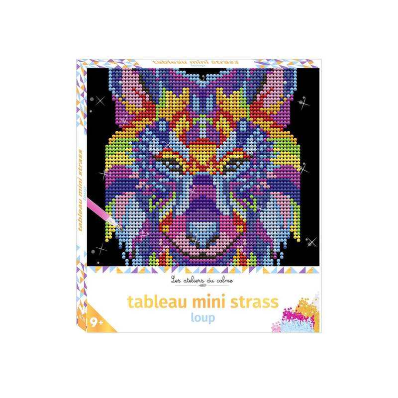 Boîte tableau mini strass loup - Deux Coqs d’Or