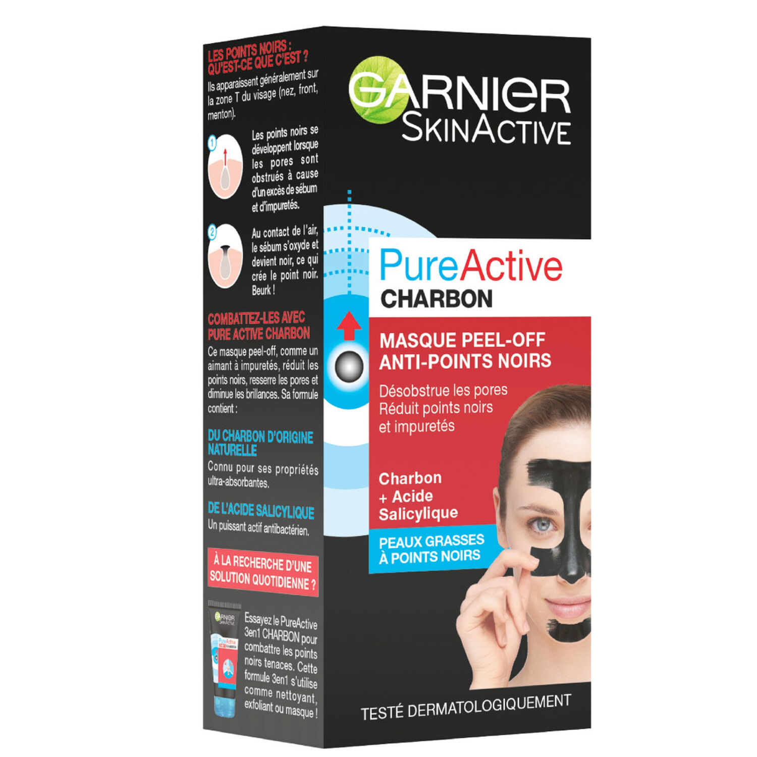 Garnier Garnier - PureActive Masque Peel-Off Charbon Anti-Points Noirs