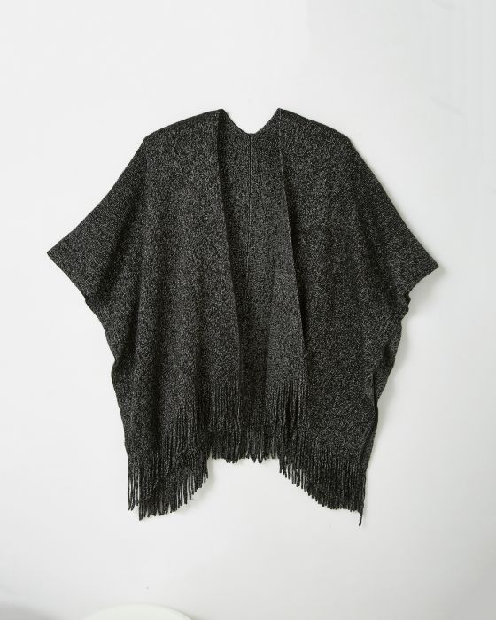 Cape poncho maille brillante