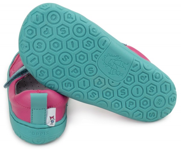 Poppis ~ Sandale Leder ~ Pink/Petrol