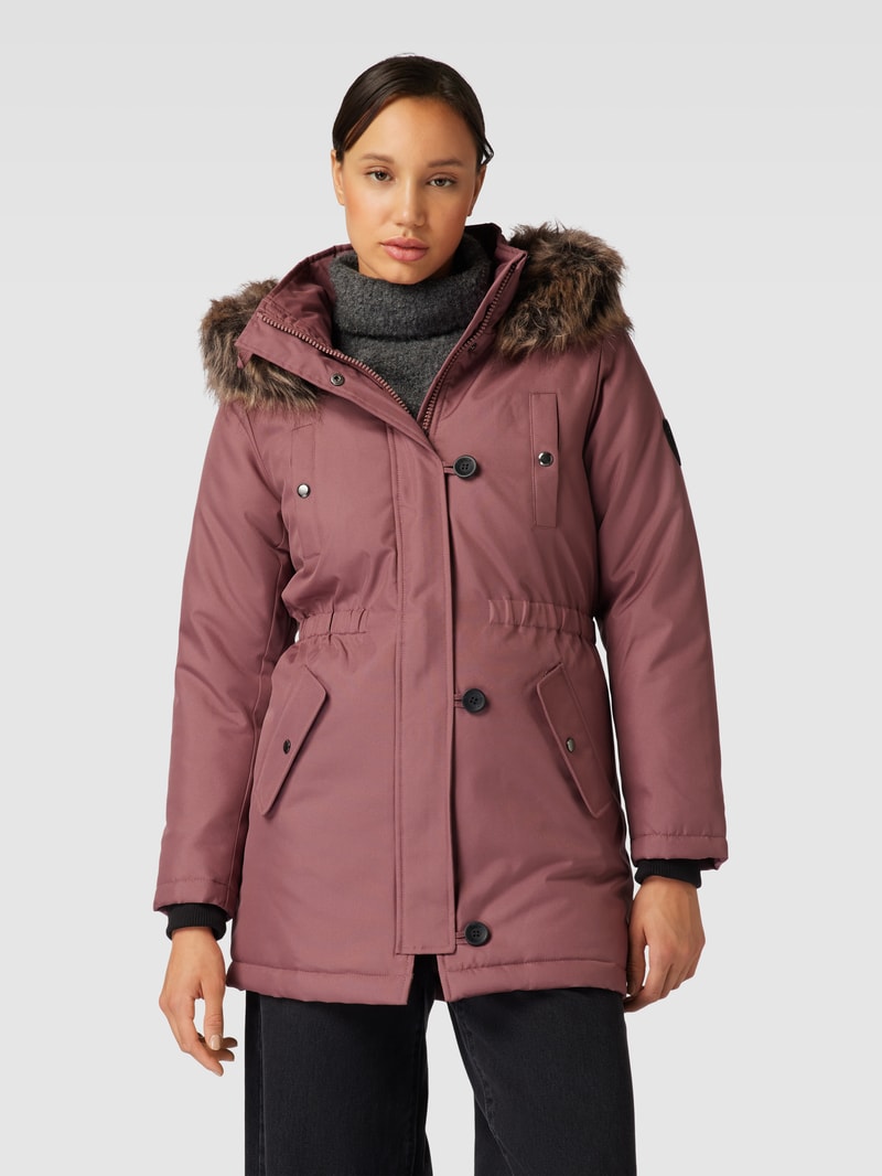 Parka mit Kunstfell Modell 'IRIS' in altrosa
