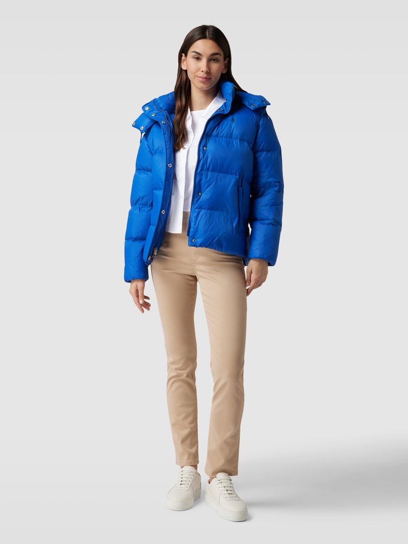 Steppjacke mit Stehkragen in royalblau