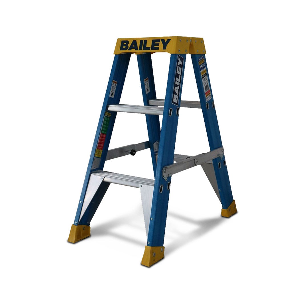 Escada de fibra de vidro de dupla face BAILEY Step 3 Pro, 0,9 m, 150 kg, FS13977