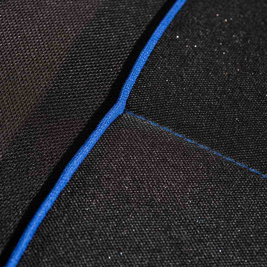 Sitzbezug Universal Budget, 1 Stück, Vordersitz + Kopfstütze, schwarz-blau - ATU