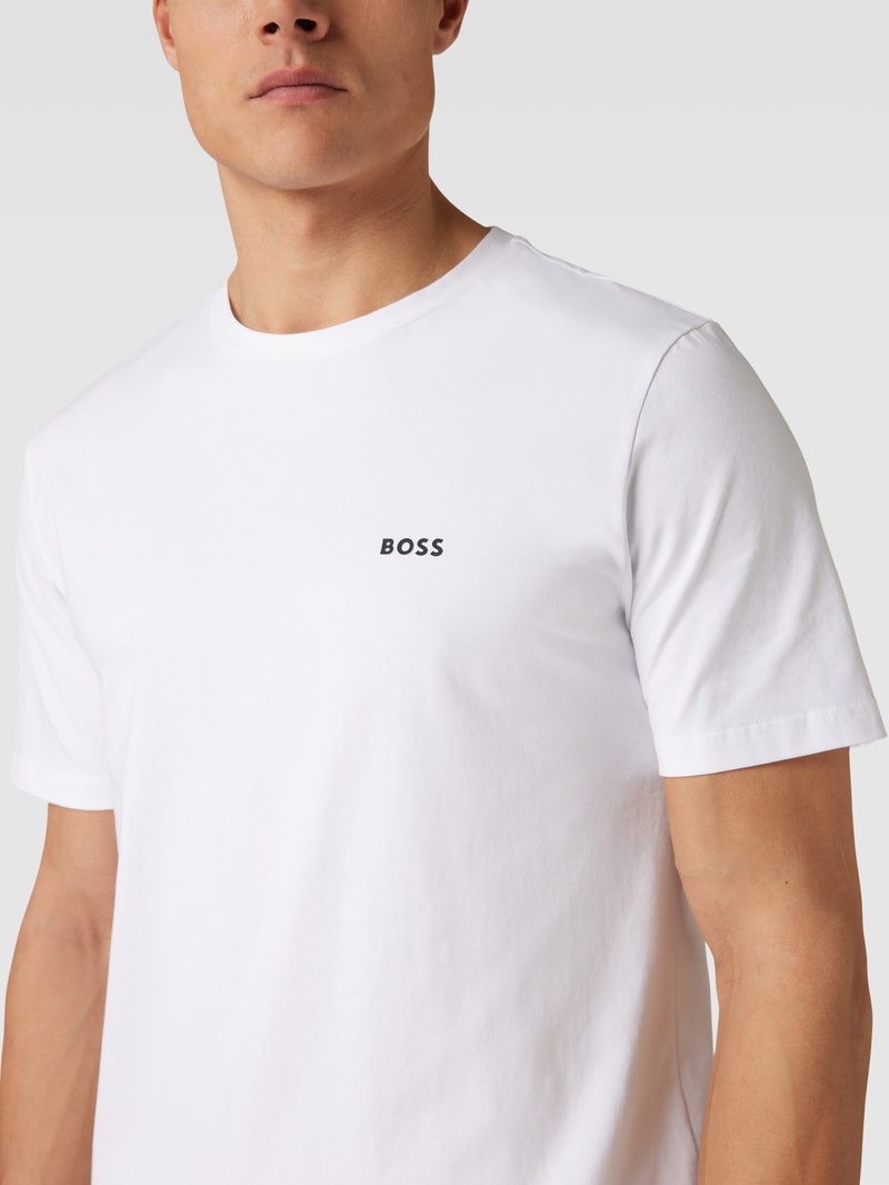 T-Shirt im 2er-Pack mit Logo-Print in weiß