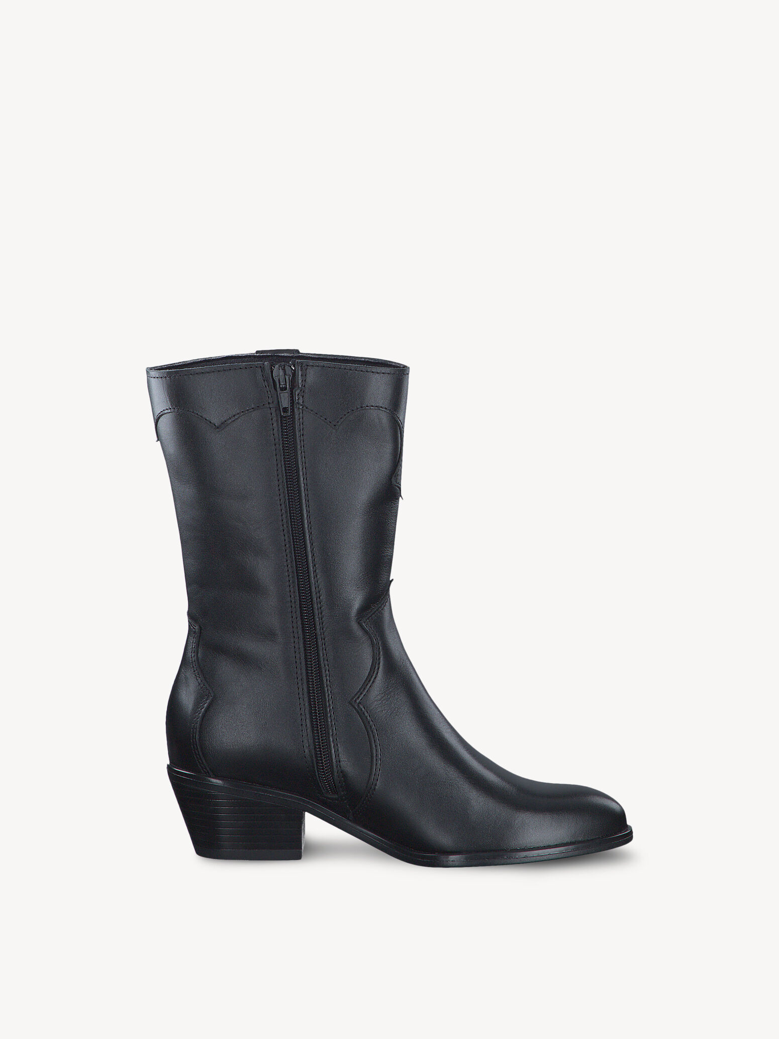 Bottine en cuir - noir