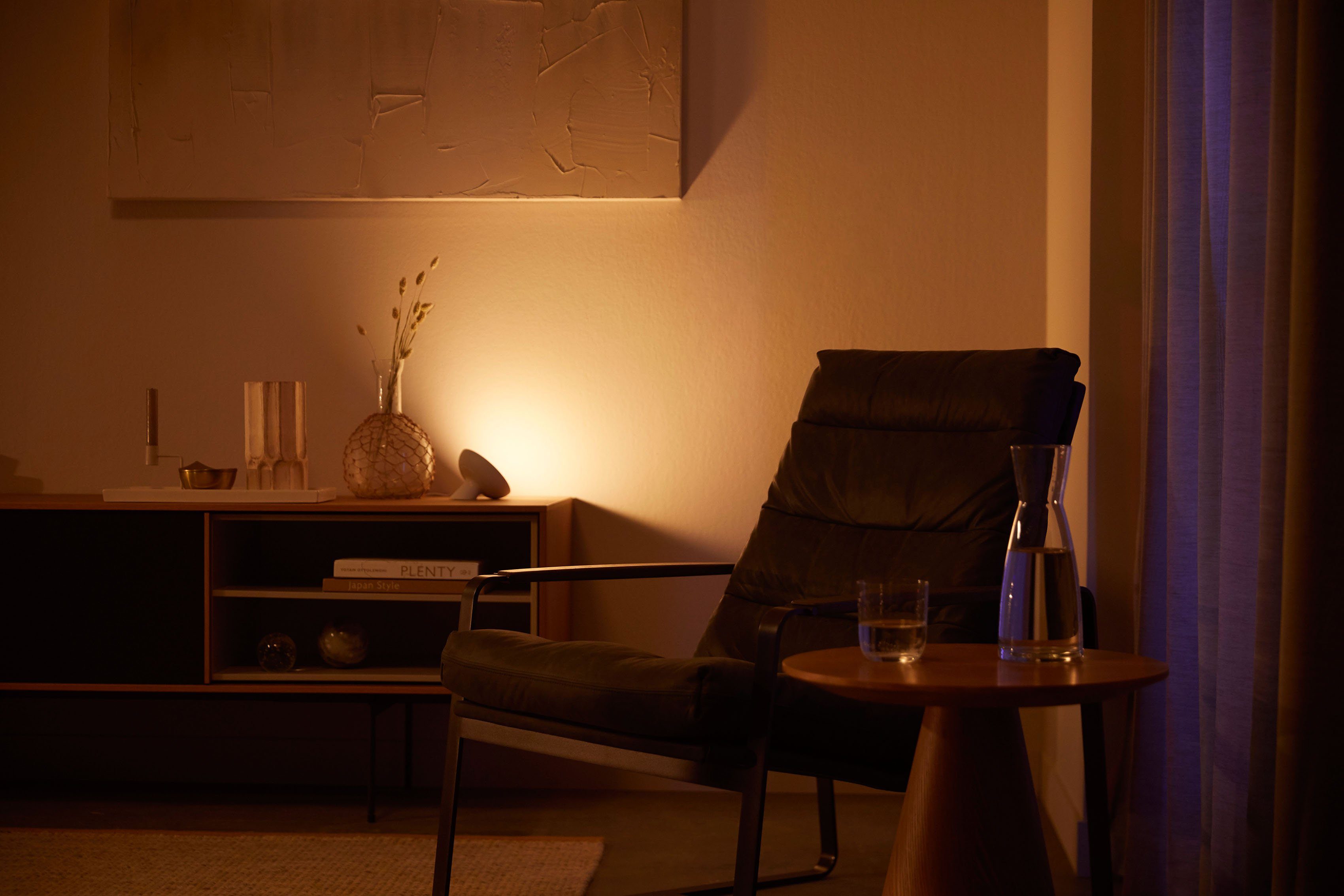 Philips Hue LED Tischleuchte Bloom, Bluetooth, Dimmfunktion, Ein-/Ausschalter, Farbsteuerung, Smart Home, LED fest integriert, Farbwechsler, Kaltweiß, Neutralweiß, Warmweiß, LED Tischleuchte, weiß, 500 Lumen