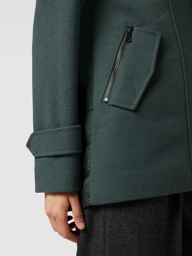 Jacke mit Kapuze und Ärmelriegeln in schilf