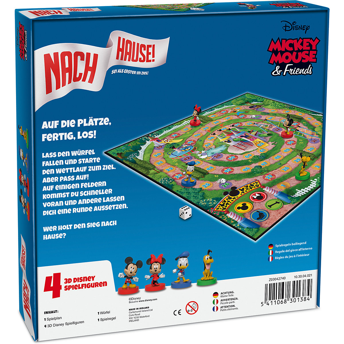 Mickey Mouse & Friends - Nach Hause - Das Würfelspiel um den Wettlauf zum Ziel mit detailgetreuen 3D   Spielfiguren