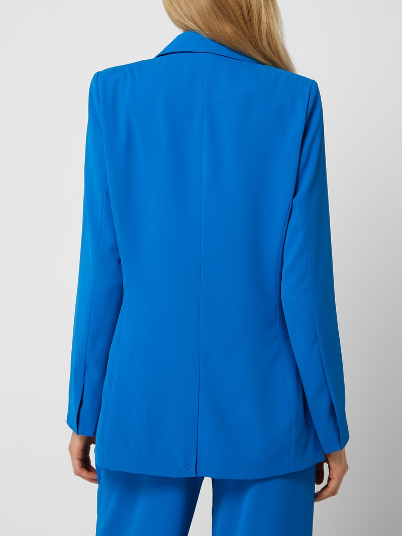 Blazer aus Krepp Modell 'Velia' in ozean blau
