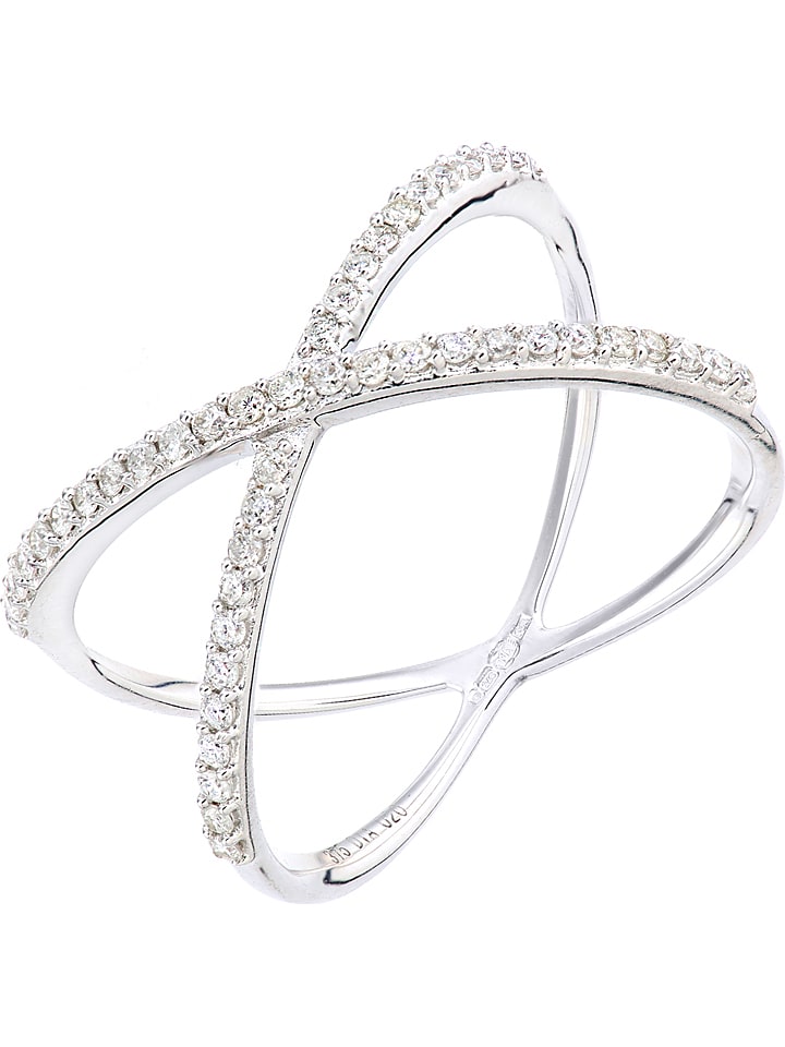 Revoni Weißgold-Ring mit Diamanten günstig kaufen