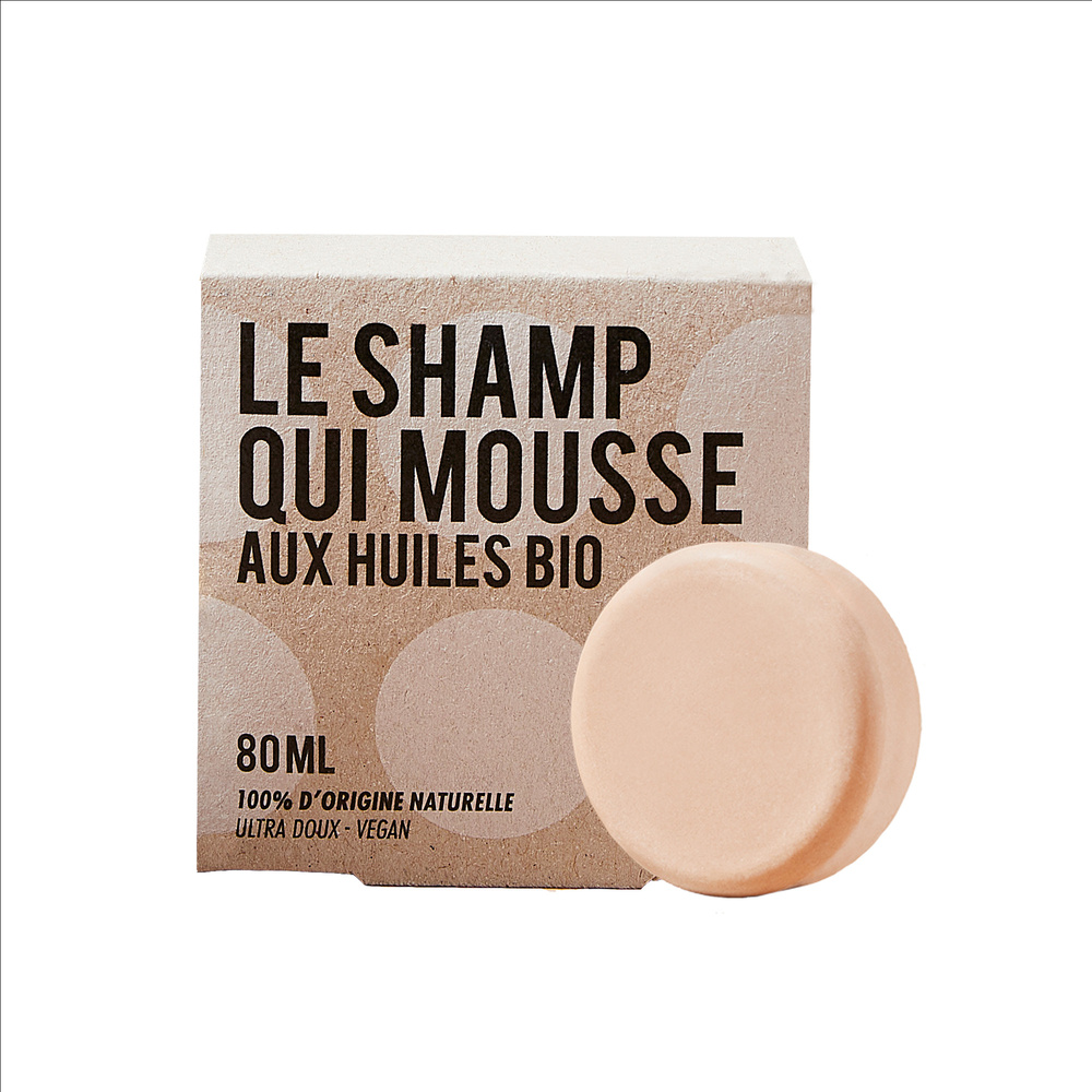 La crème libre Le Shamp qui Mousse Bio 80ML Shampoing Solide