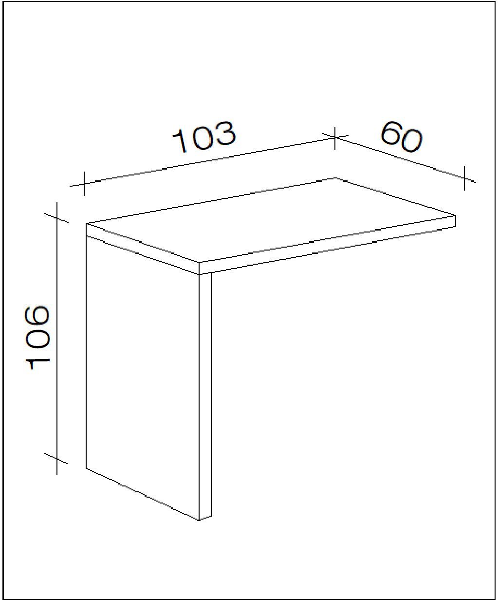 Flex-Well Tresentisch Antigua, (B x H x T) 60 x 106 x 103 cm