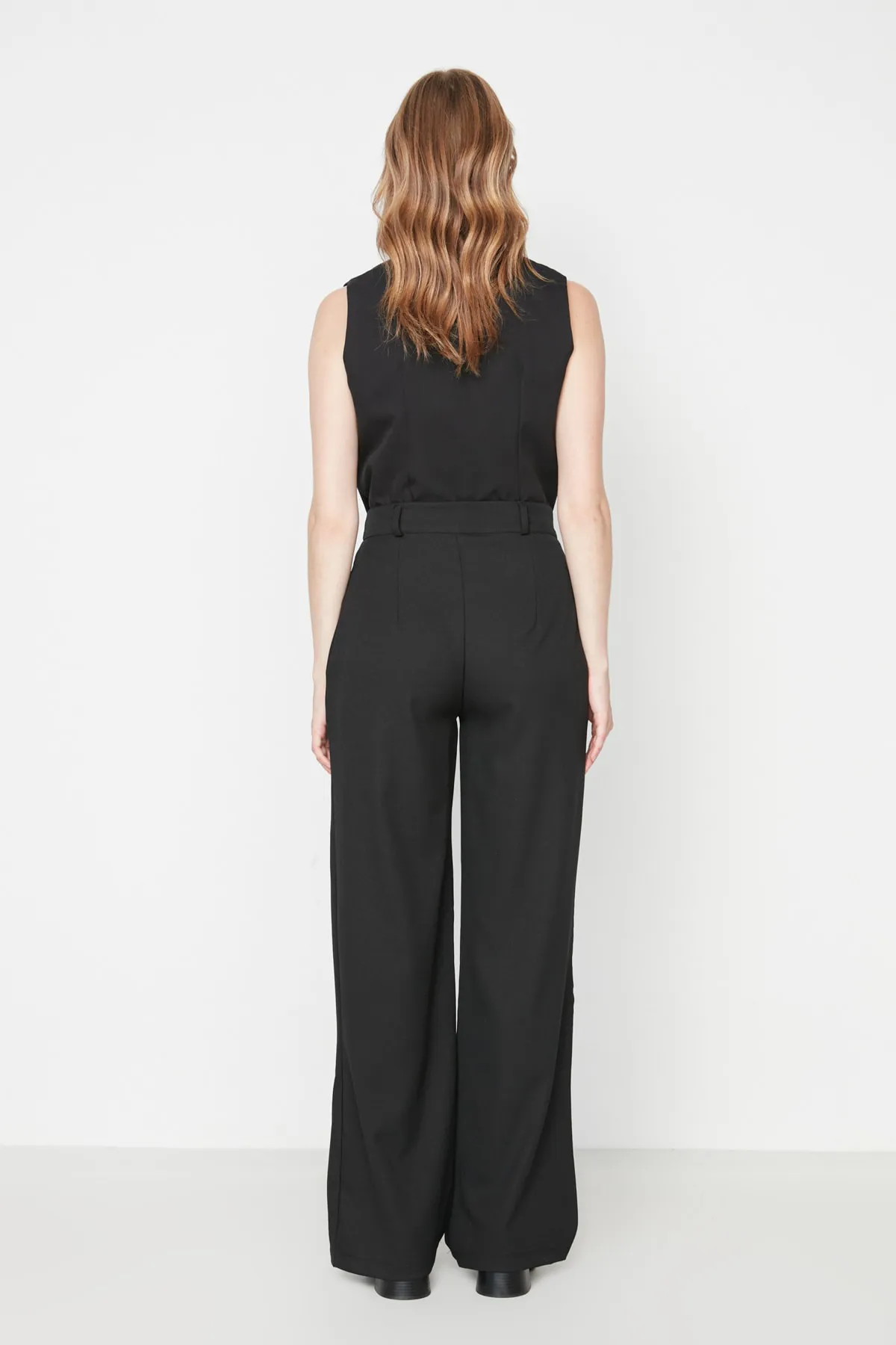 Trendyol Collection  Schwarze Webhose mit weitem Bein TWOAW22PL0263