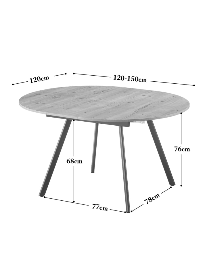 B&D Home 5-tlg. Set:Essgruppe Edda in Betonoptik günstig kaufen onesize