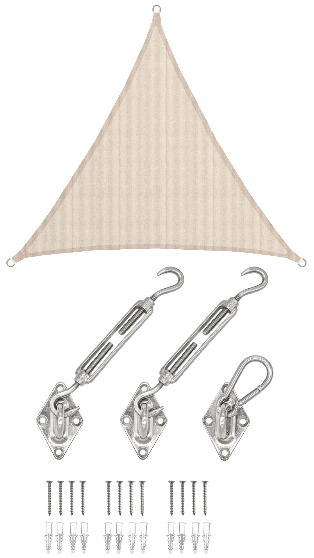 AMANKA 3 x 3 x 3 atmungsaktives UV Sonnensegel