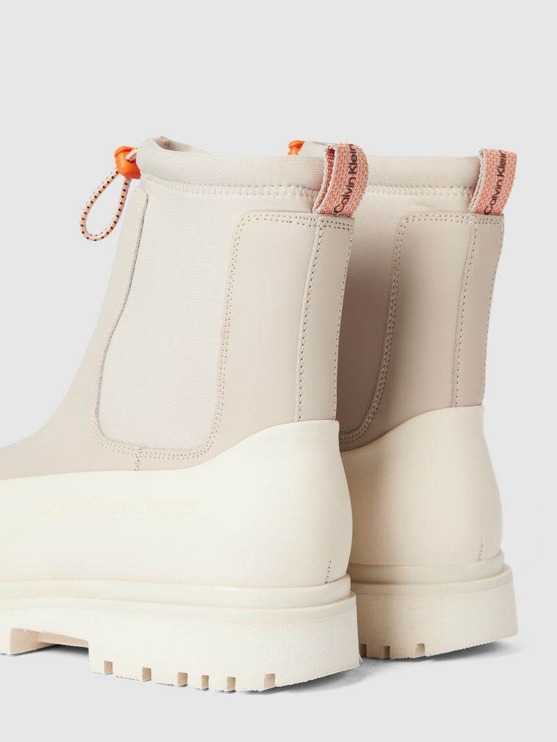 Chelsea Boots mit elastischem Bund Modell 'COMBAT' in beige