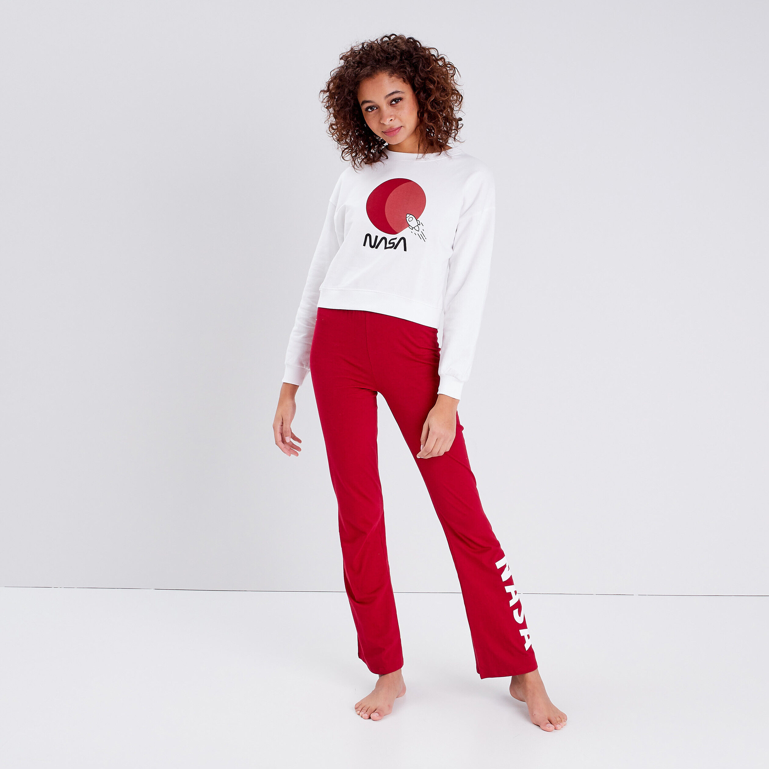 Ensemble pyjama NASA ecru femme | Cache Cache