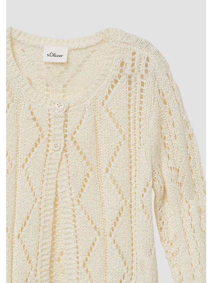 s.Oliver Strickjacke langarm in Creme günstig kaufen