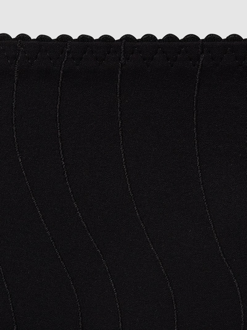 PLUS SIZE Slip mit Kontrasteinsatz Modell 'Deauville' in schwarz
