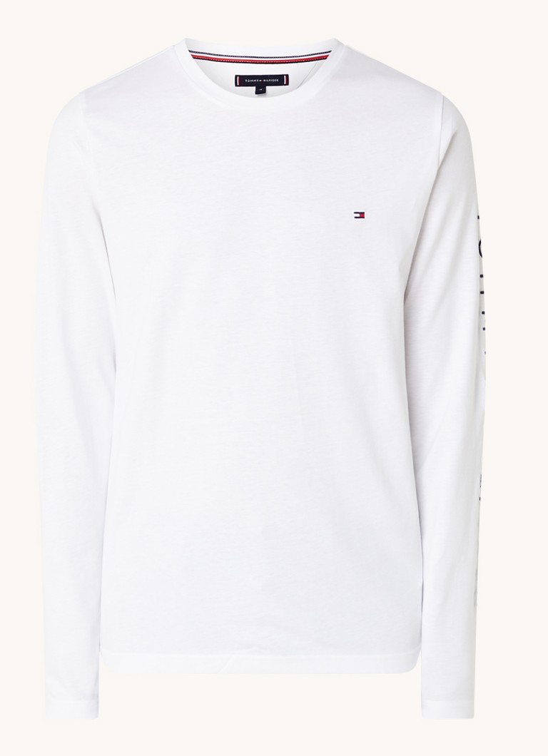 Tricou cu mânecă lungă Tommy Hilfiger cu logo imprimat
