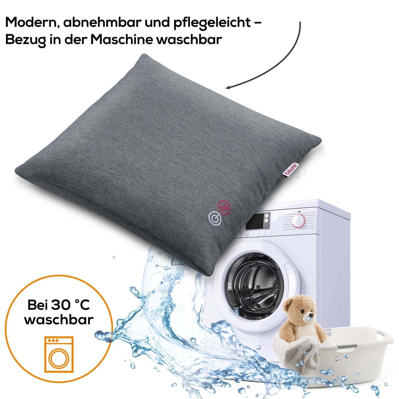 Beurer Shiatsu-Massagekissen MG 135-Massagekissen mit wohltuender Shiatsu-Entspannungsmassage & Wärmefunktion