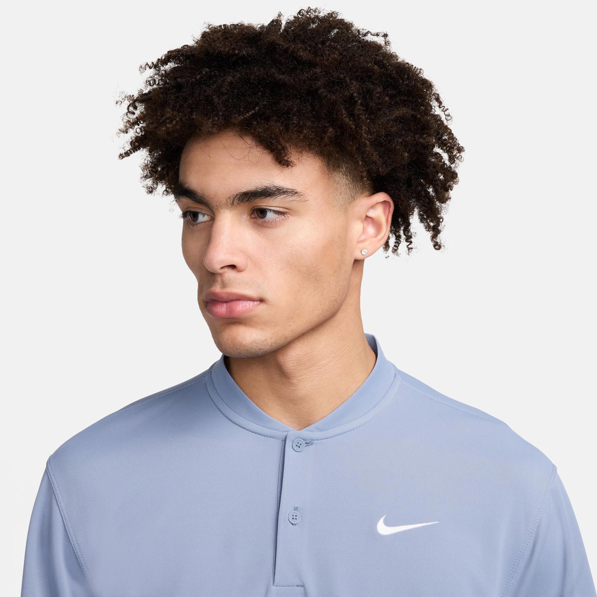 Dri-Fit Court Victory Blade Solid Polo Herren - Blaugrau