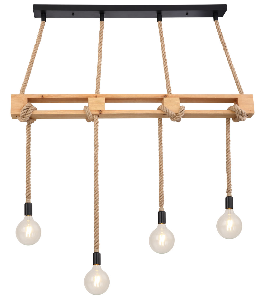 Globo Lighting - ULLEU - Hängeleuchte Metall schwarz, 4x E27