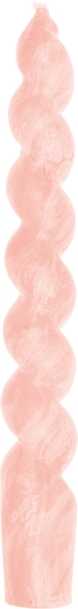 Spiralkerzen, marmoriert, salmon marbled, 1 St