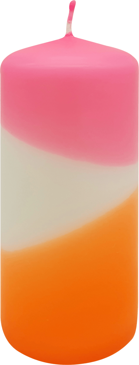 Stumpenkerze gedippt Neon, 1 St