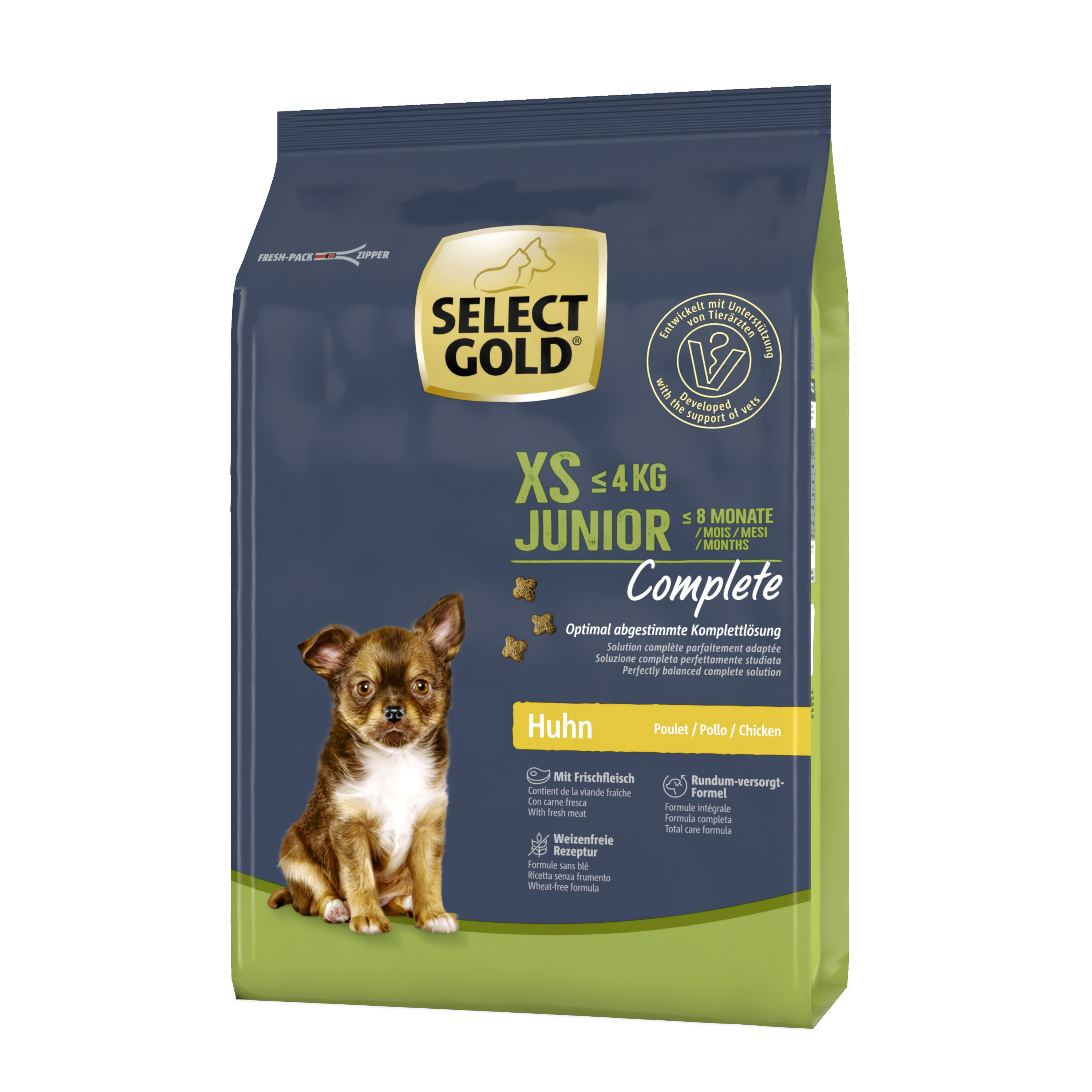 SELECT GOLD Hundetrockenfutter SELECT GOLD Complete XS Junior Huhn 1kg