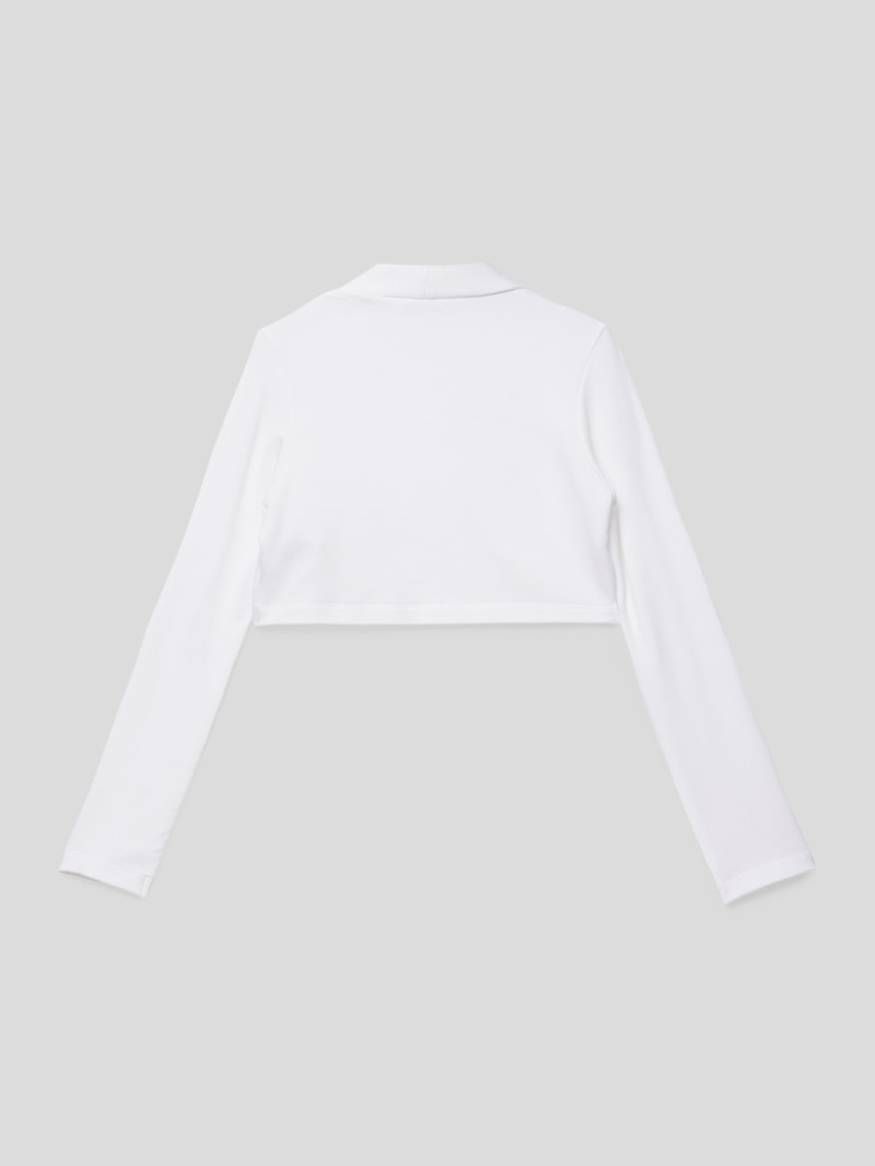 Bolero mit floralem Detail in weiß
