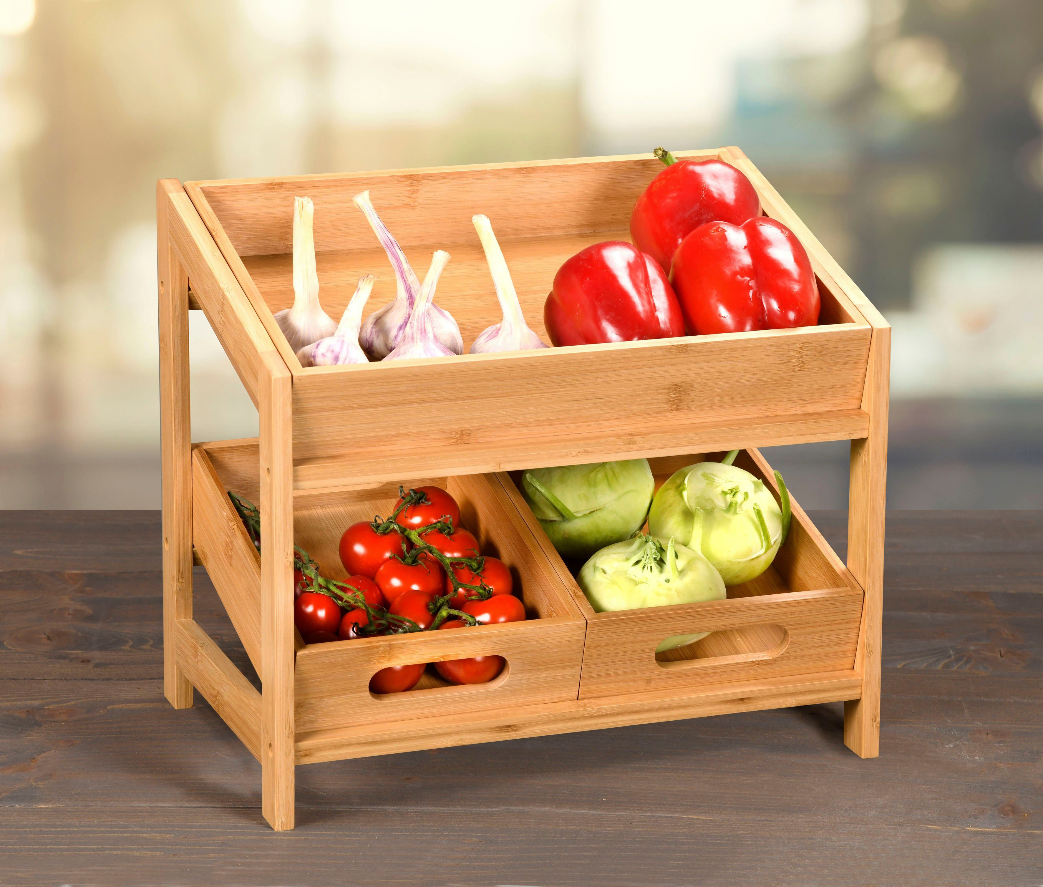 KESPER for kitchen & home Ablageregal, aus 100% FSC®-zertifiziertem Bambus